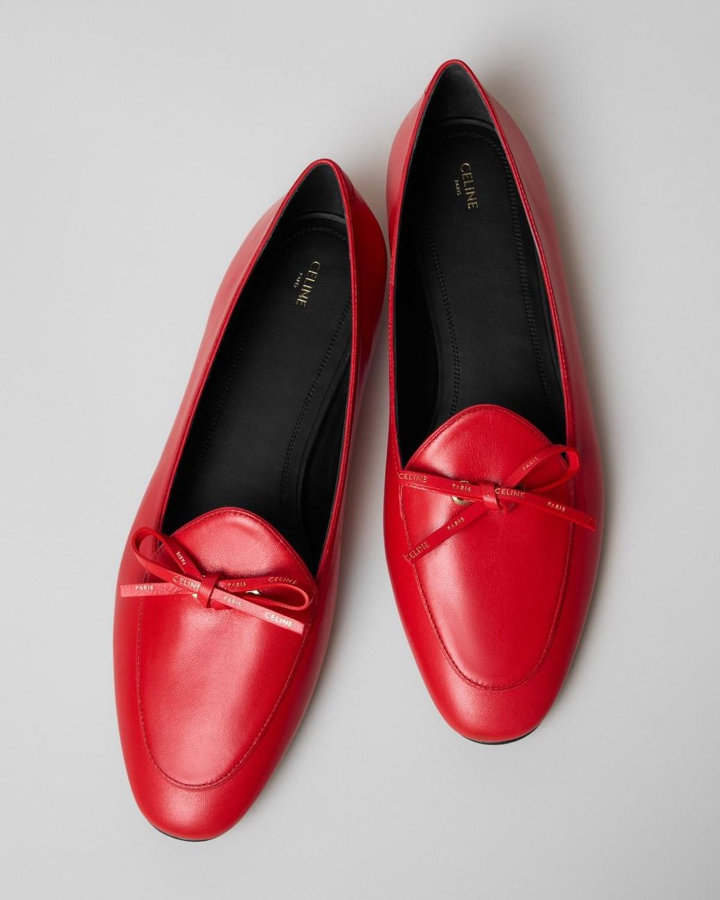 Céline Red Aura Bow Flats