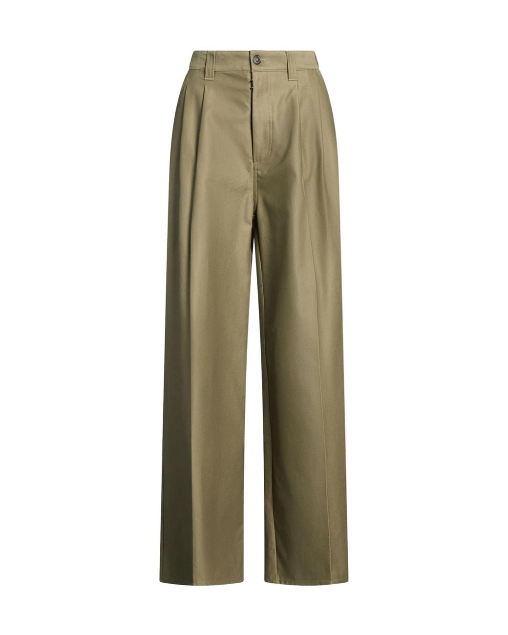 Maison Margiela Green Military Pants Cotton