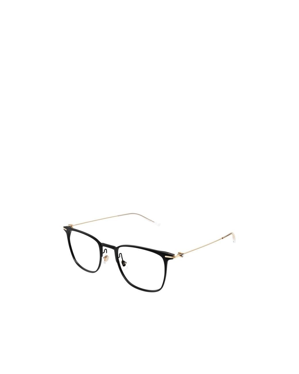 Montblanc White Eyewear Square Frame Glasses for men