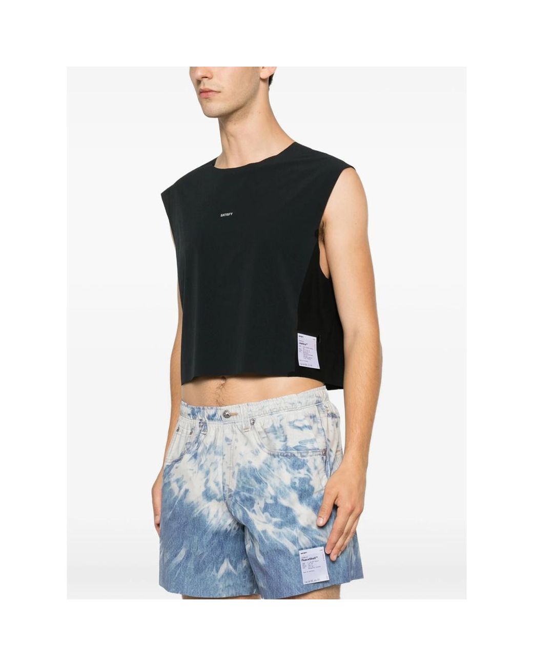 Satisfy Black Sleeveless Vest for men