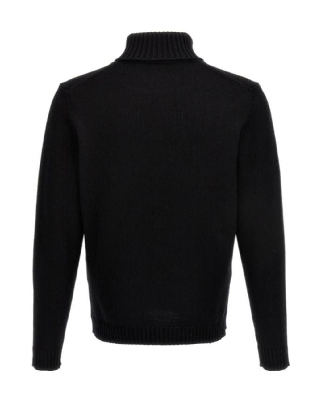 Zanone Black Turtleneck Knitted Jumper for men