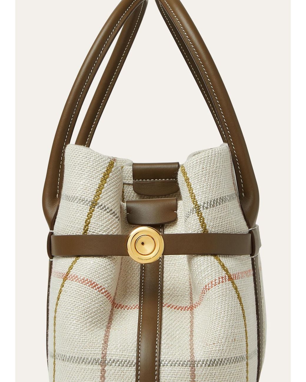 Loro Piana White Ghiera Small Handbag