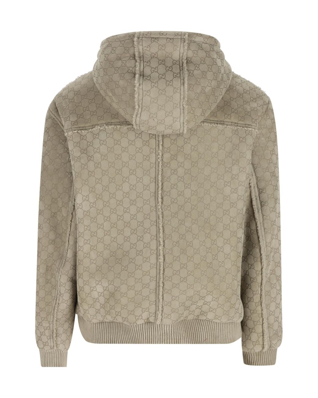 Gucci Multicolor Frayed Detailed Hooded Bomber Jacket for men