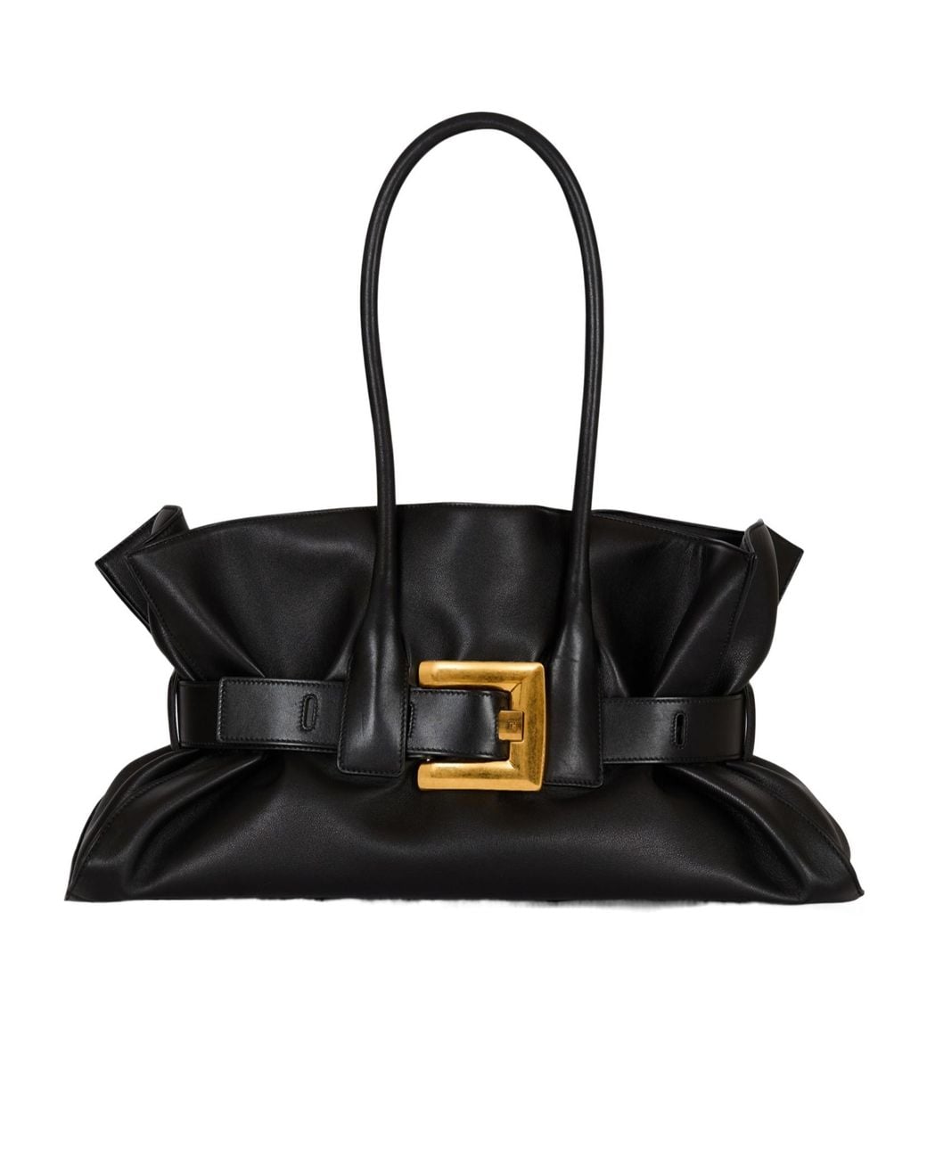 Balmain Black Large Calfskin Anthem Bag