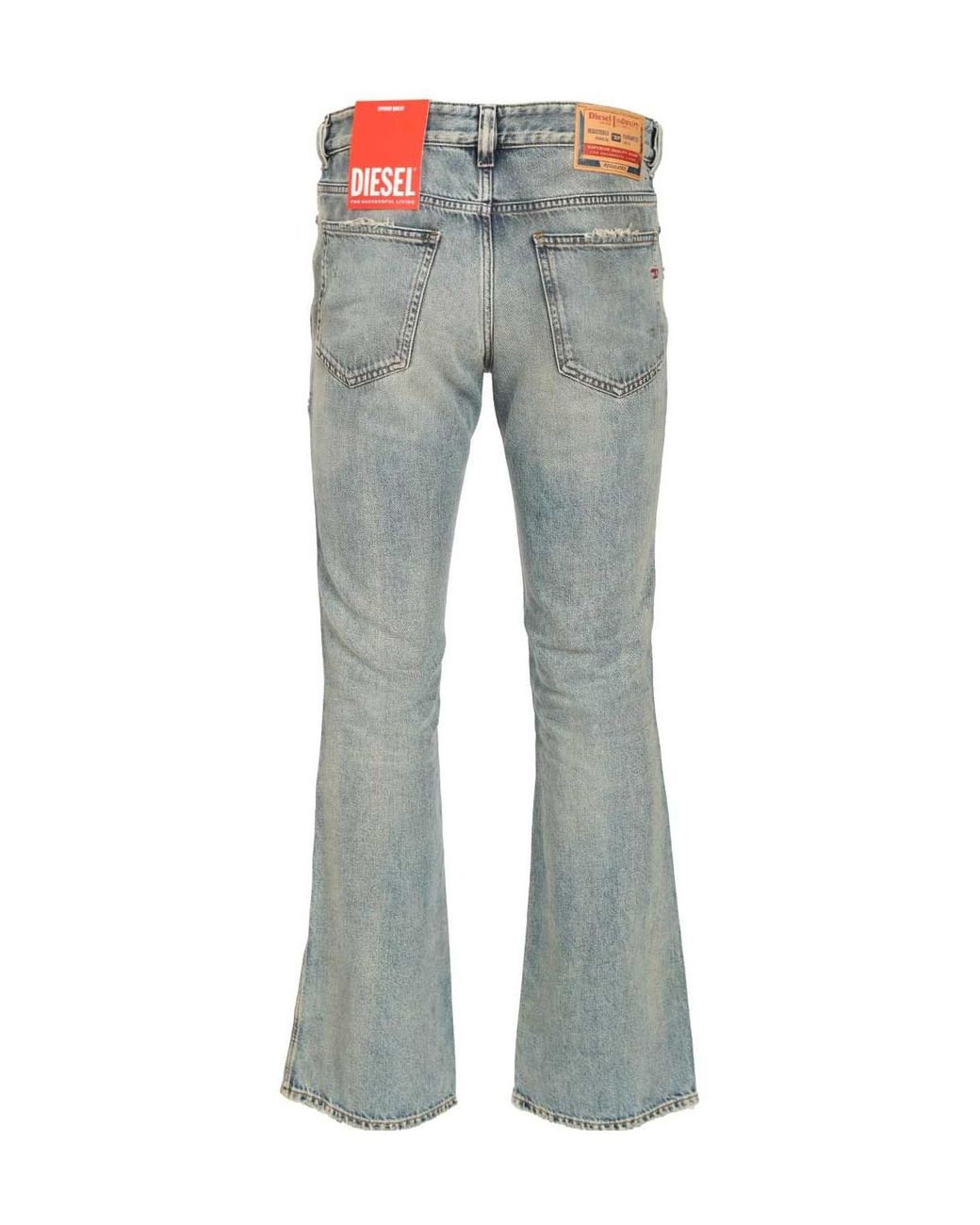 DIESEL Blue 1998 Distressed-Detail Bootcut Jeans for men