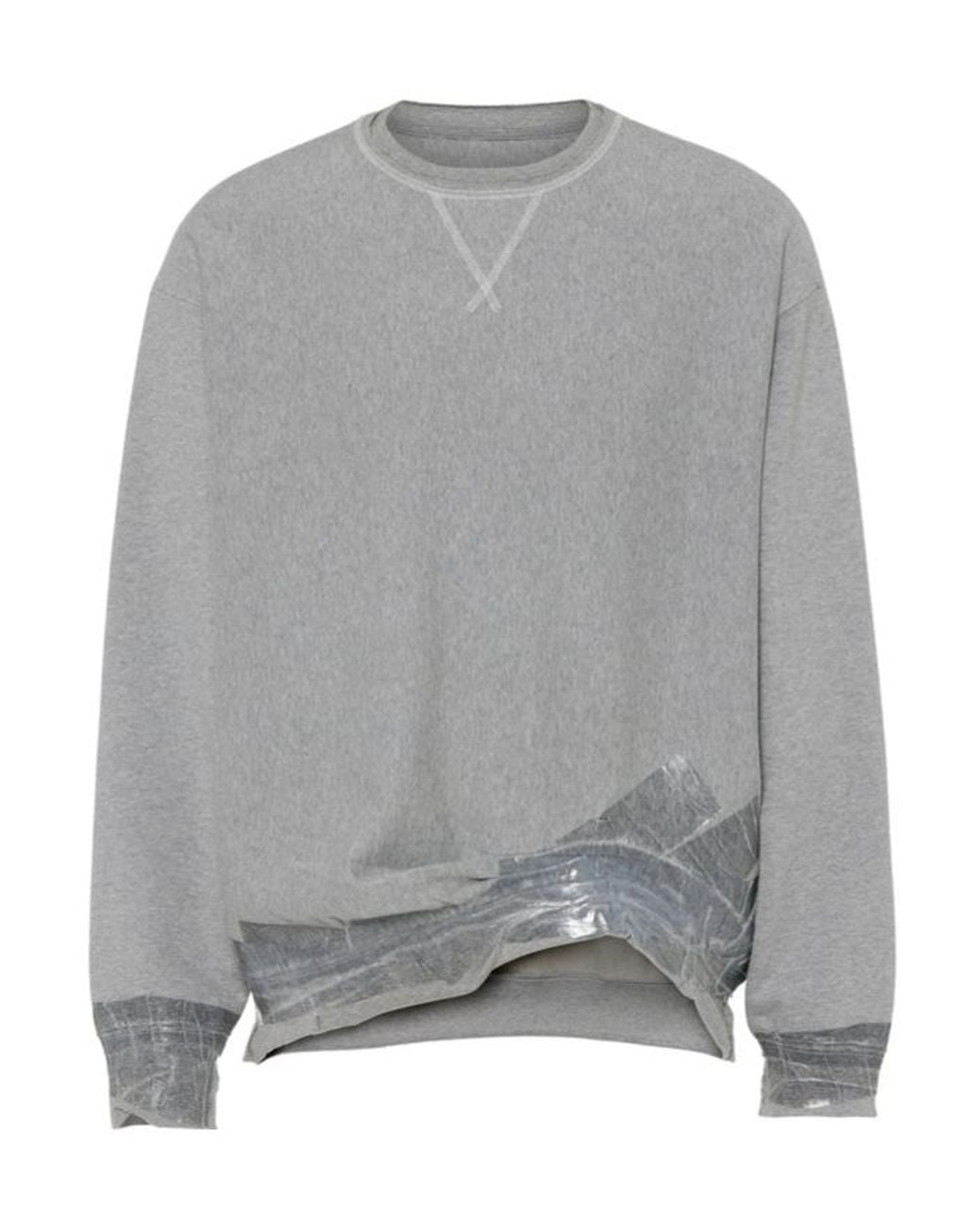 Maison Margiela Gray Long Sleeve Crewneck Sweatshirt for men