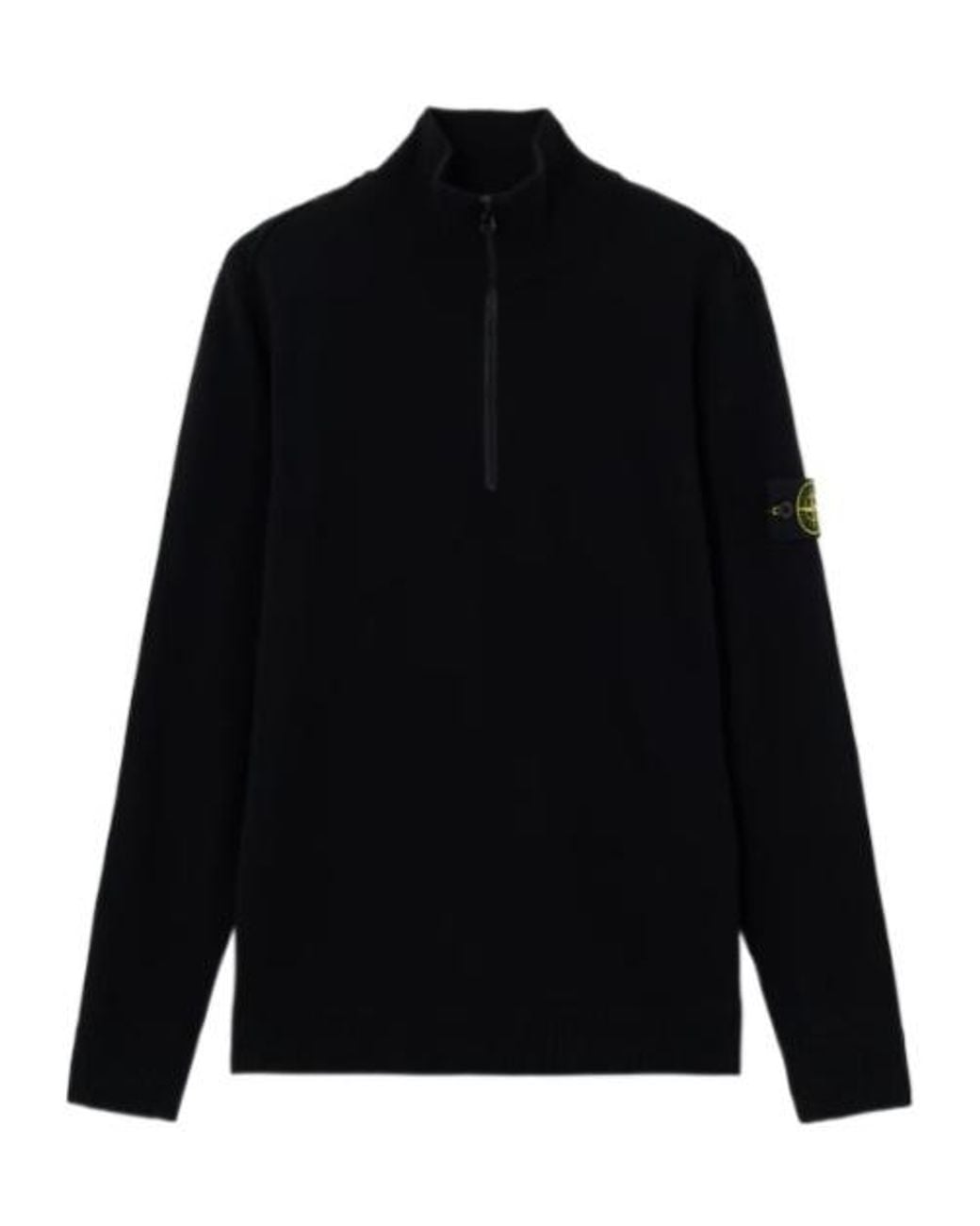 Stone Island Black Half-Zip Jumper for men