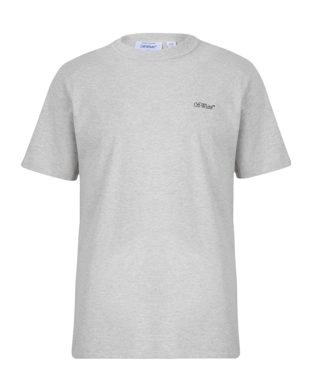 Off-White c/o Virgil Abloh Gray Light Heather Crew-Neck Short-Sleeve Tee for men