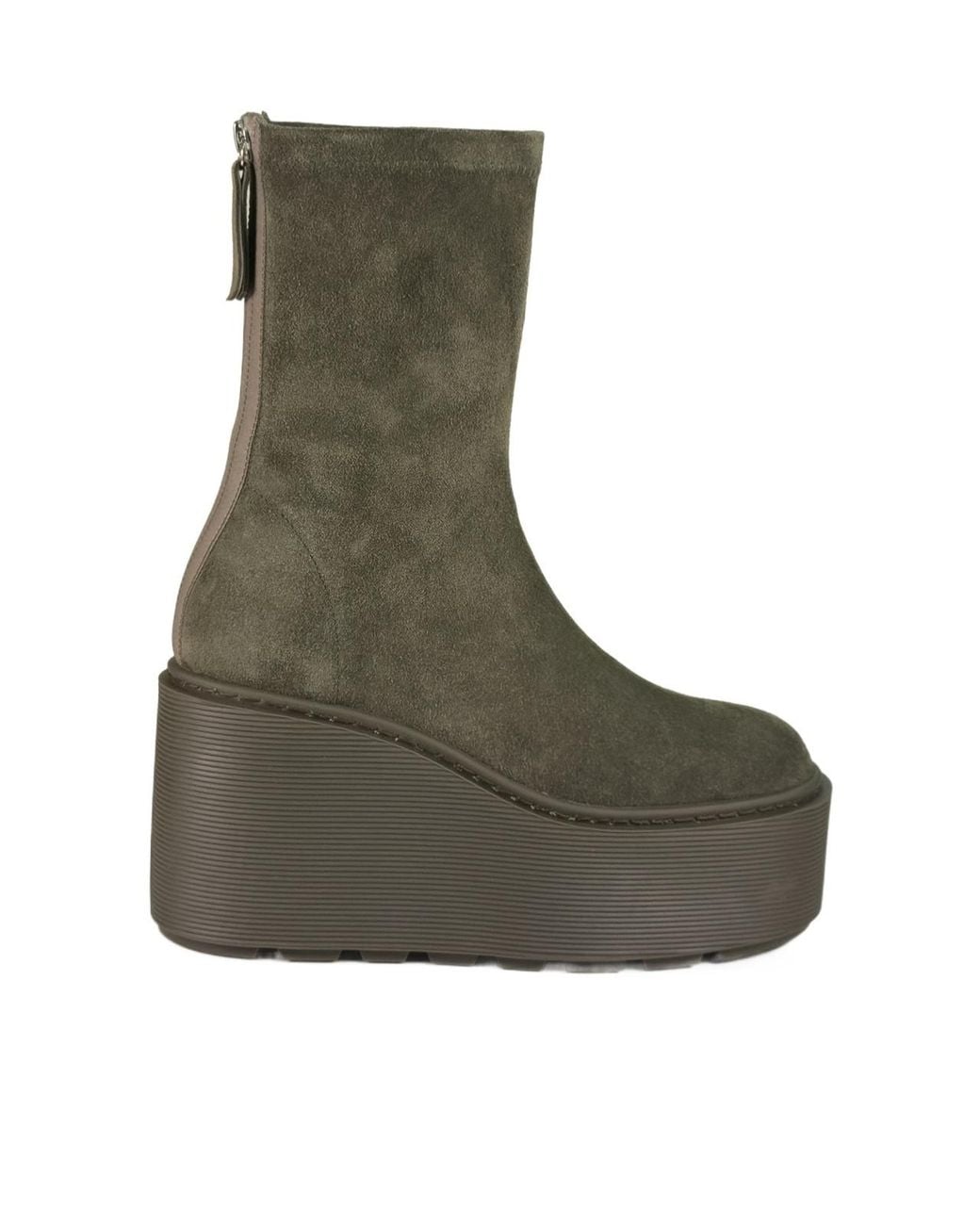 Vic Matié Green Platform Zip-Up Boots