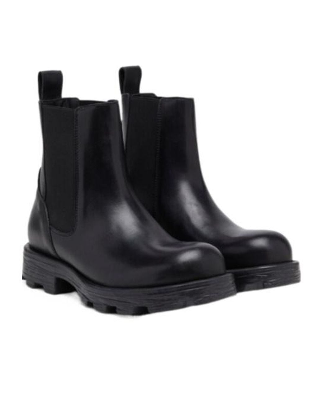 DIESEL Black D-Hammer Ankle Boots for men