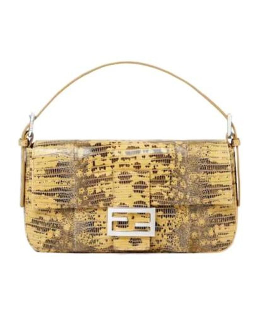 Fendi Metallic Baguette Shoulder Bag