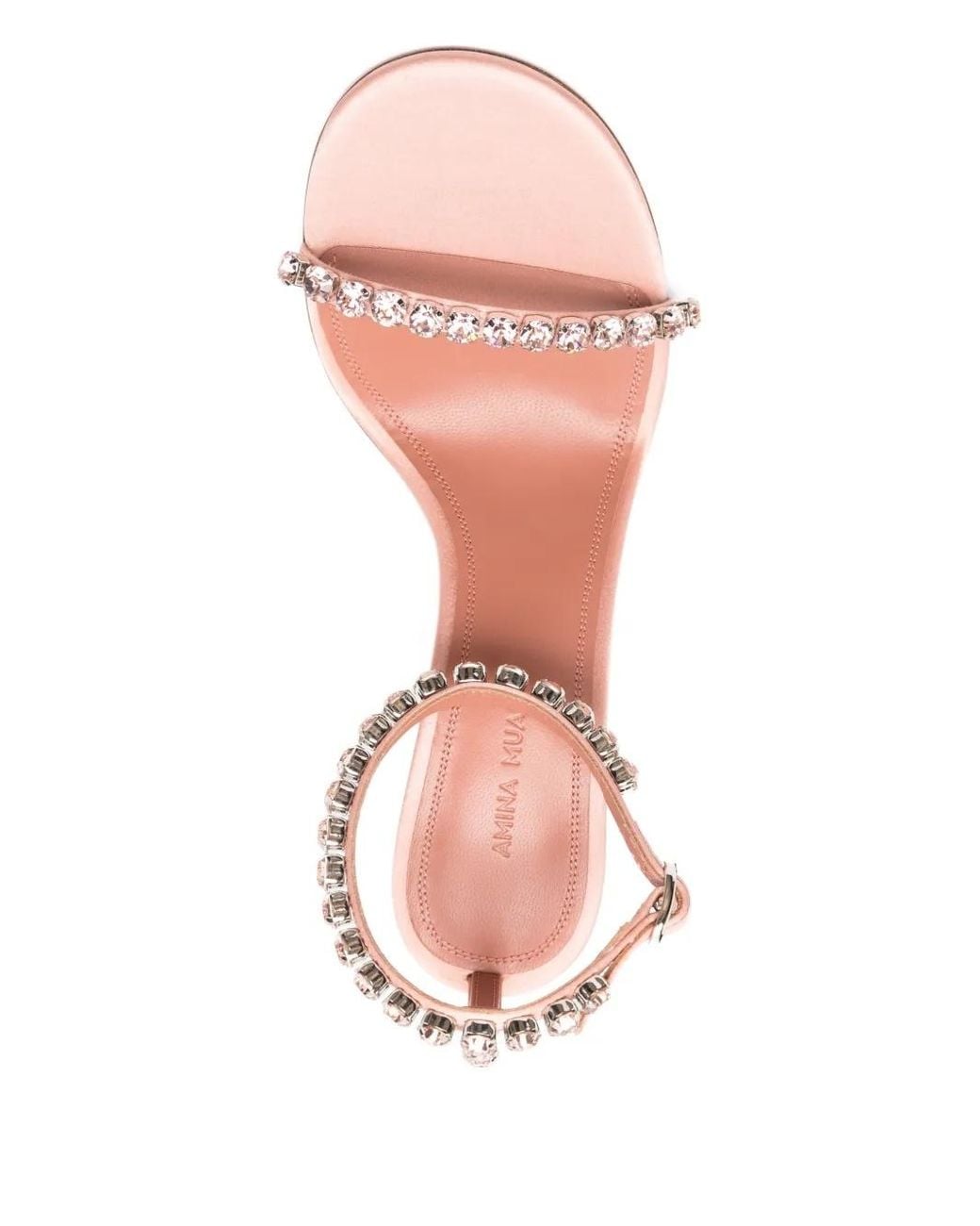 AMINA MUADDI Pink 95Mm Gigi Crystal-Embellished Sandal