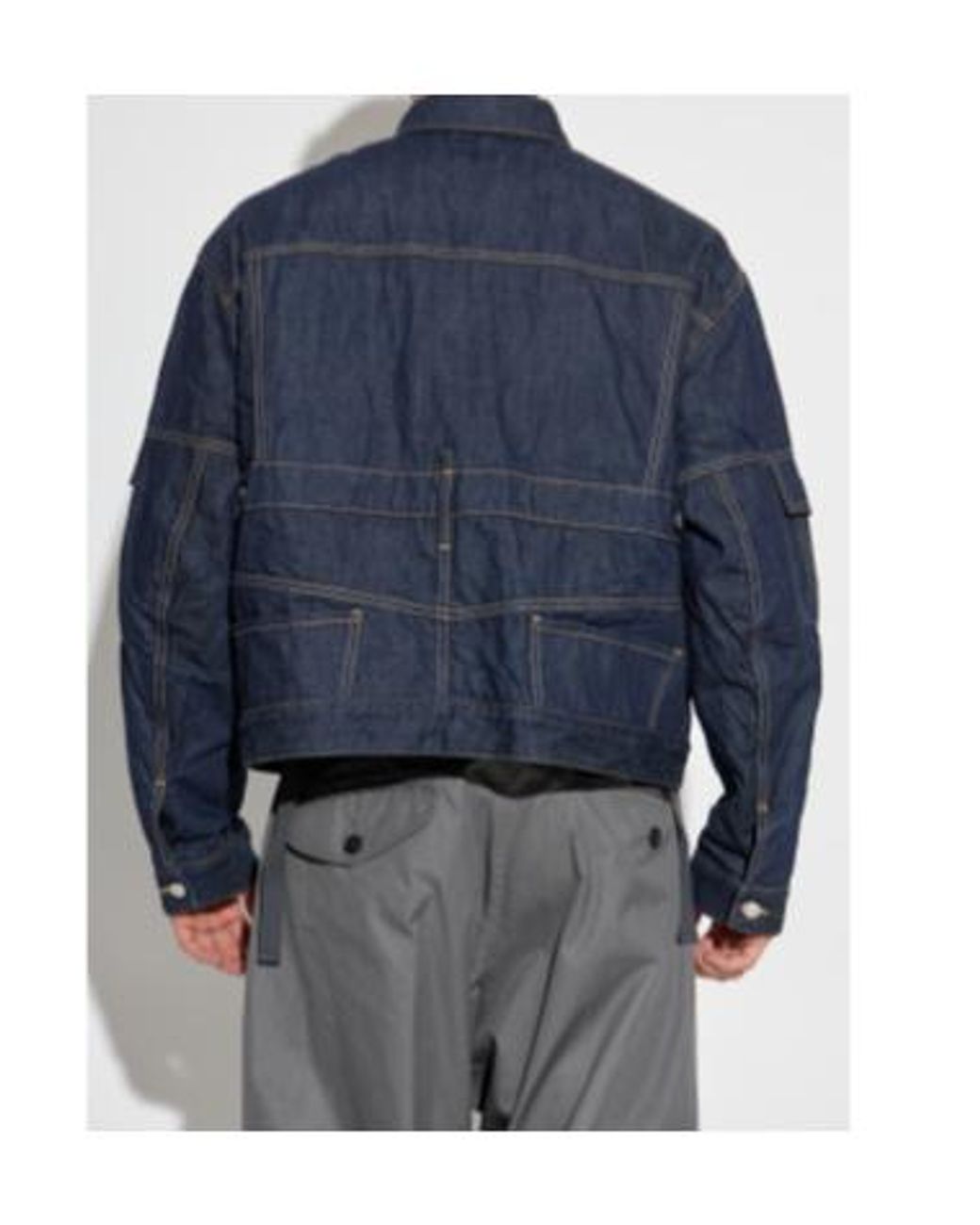 DSquared² Blue Logo Embroidered Denim Jacket for men