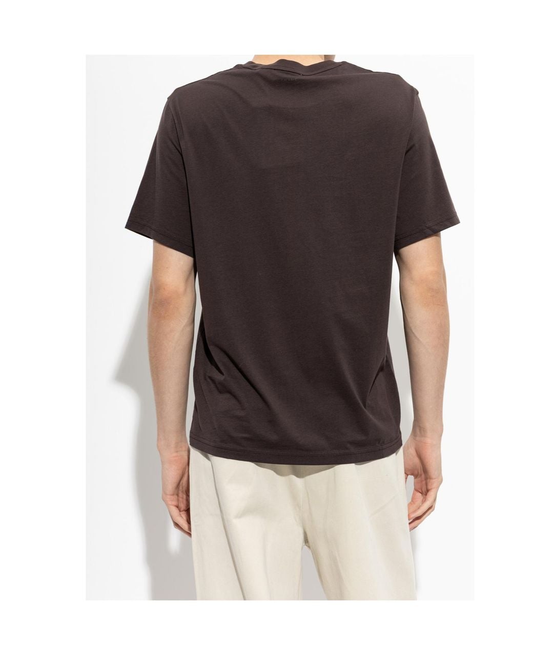 FRAME Black Crewneck T-Shirt for men