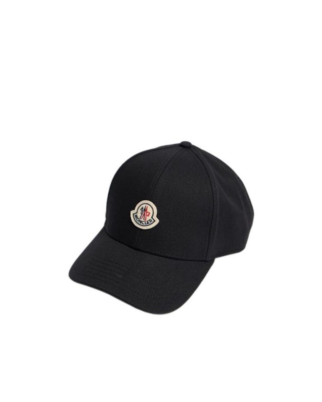 Moncler Black Cotton Gabardine Baseball Cap for men