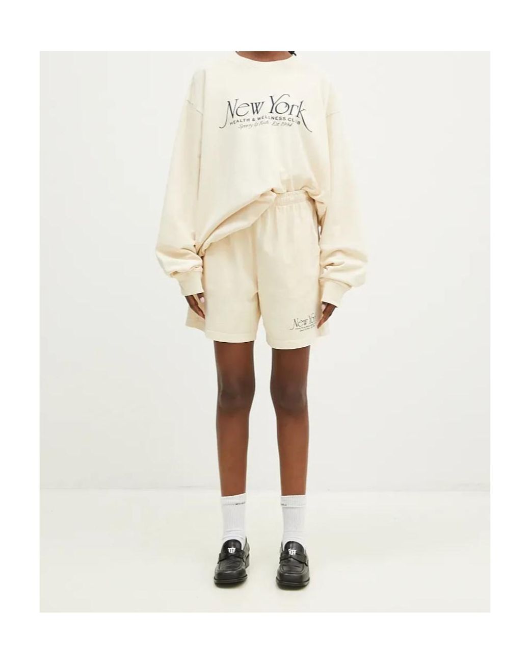 Sporty & Rich Natural Elastic Waist Shorts