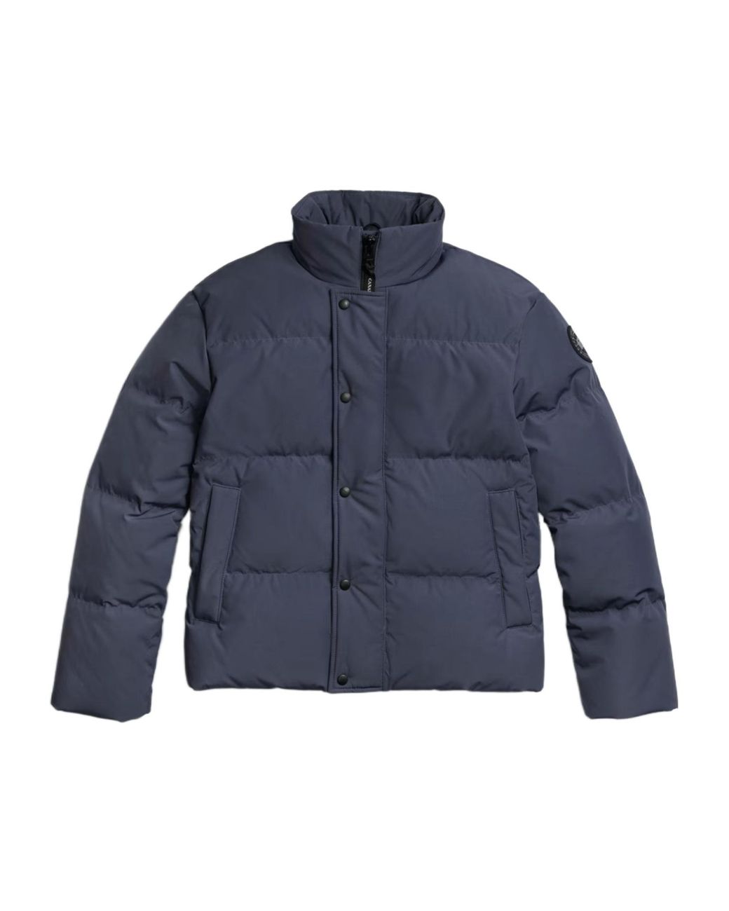 Canada Goose Blue Bayview Logo Patch Down Jacket for men