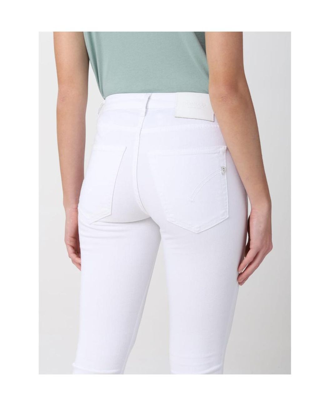 Dondup White Mandy Straight-Leg Jeans