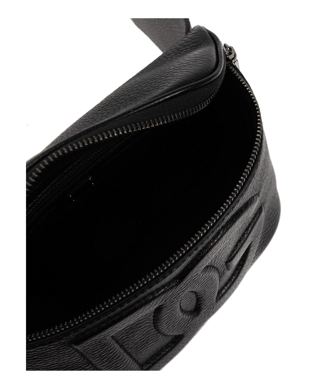 Dolce & Gabbana Black 3D-Effect Dg Logo Belt Bag for men