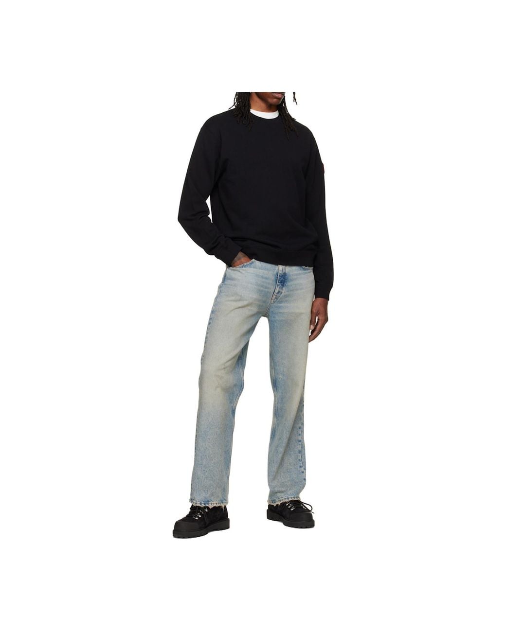 Canada Goose Black Loon Logo-Patch Sweatshirt for men