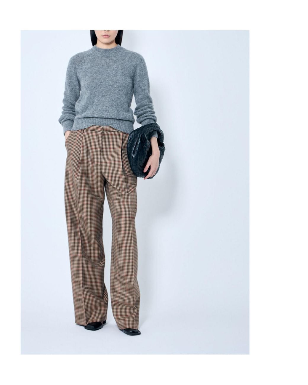 Dries Van Noten Gray Round-Neck And Long-Sleeved Sweater