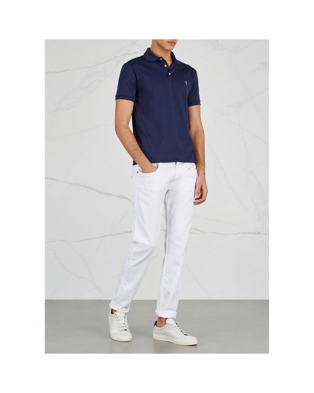 Polo Ralph Lauren Blue Cotton Polo Shirt for men