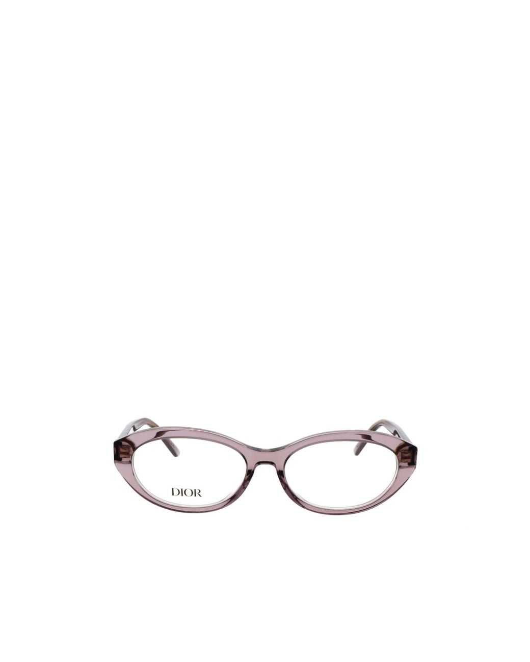 Dior White Eyewear Oval Frame Glasses