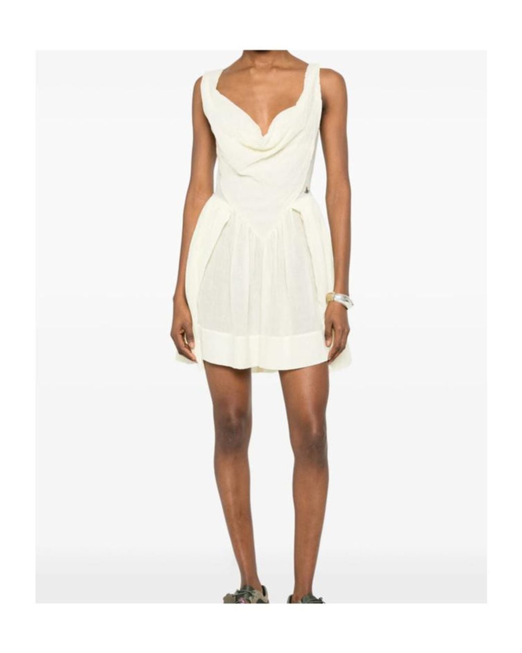 Vivienne Westwood White Sunday Draped Mini Dress
