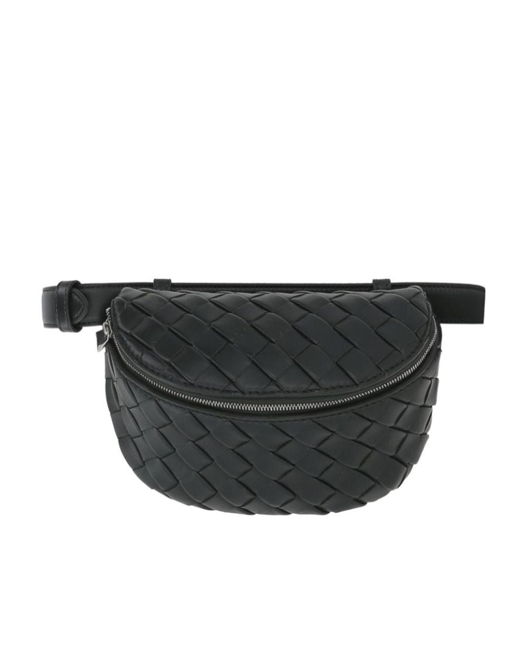 Bottega Veneta Black Intrecciato Belt Bag for men