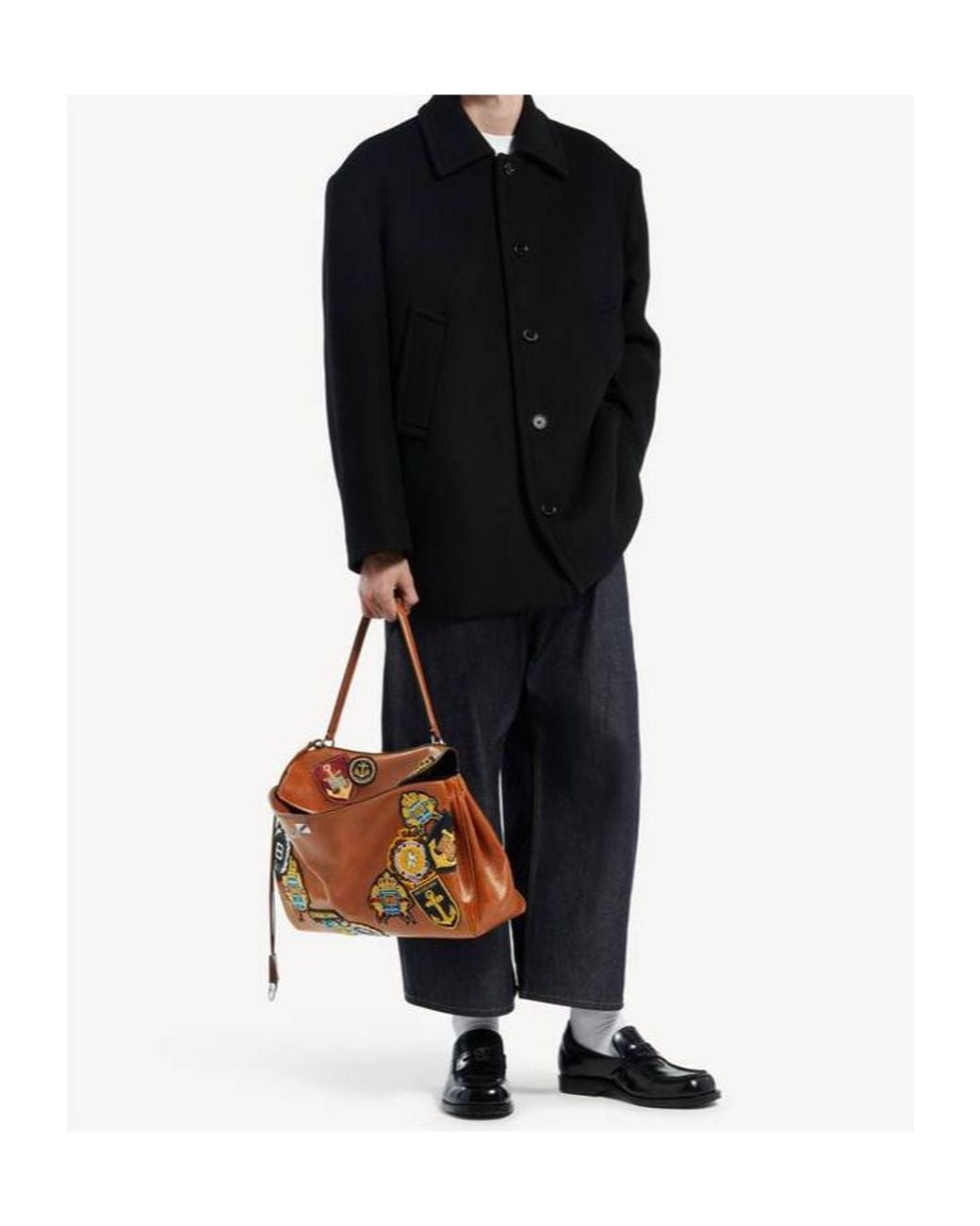 Balenciaga Brown Rodeo Large Handbag for men