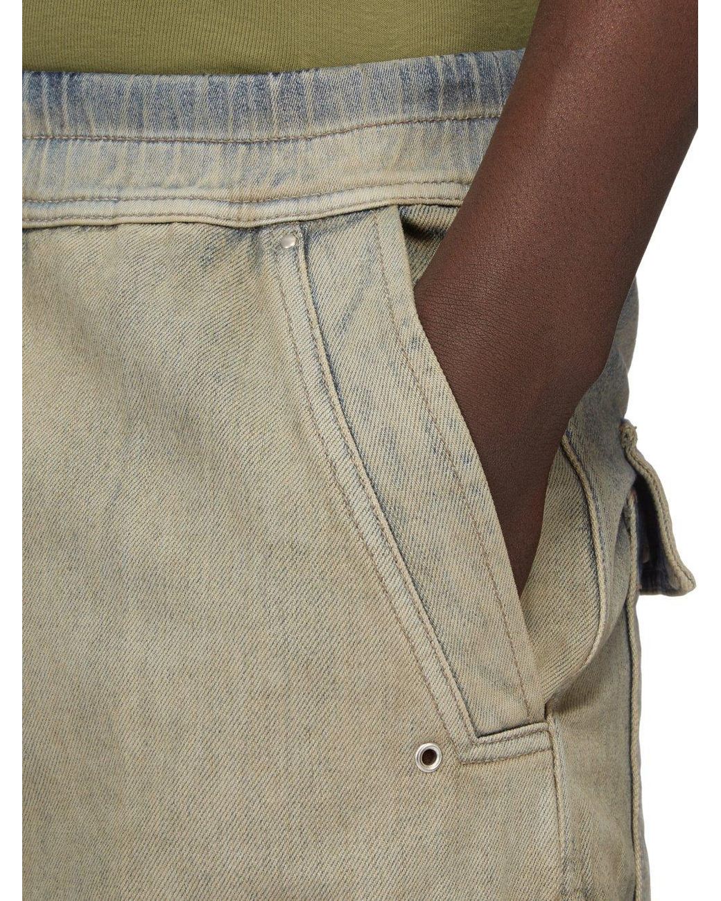 Rick Owens Gray Double Cargo Jumbo Belas Jeans for men