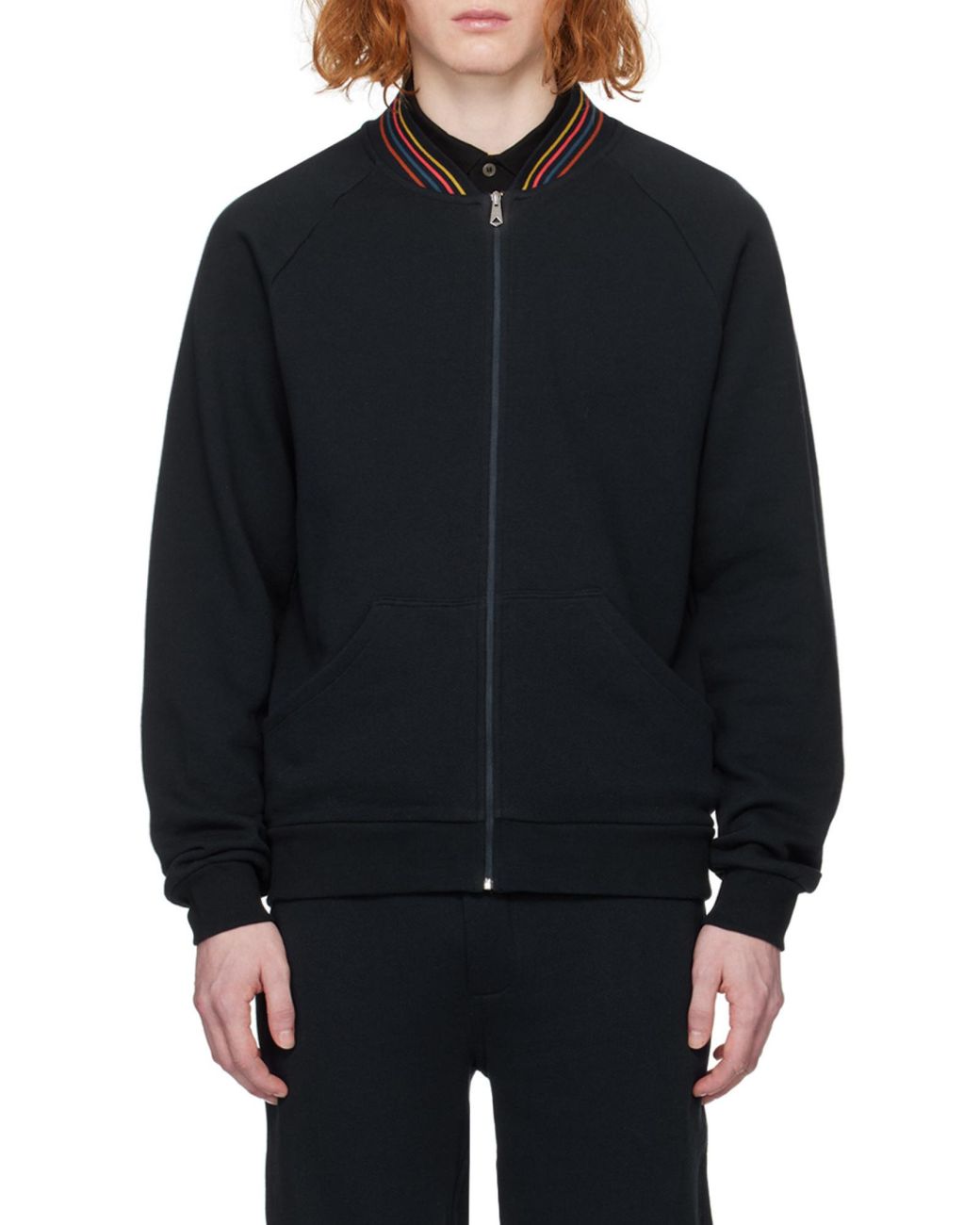 Paul Smith Blue Artist Stripe Zip Lounge Jacket for men