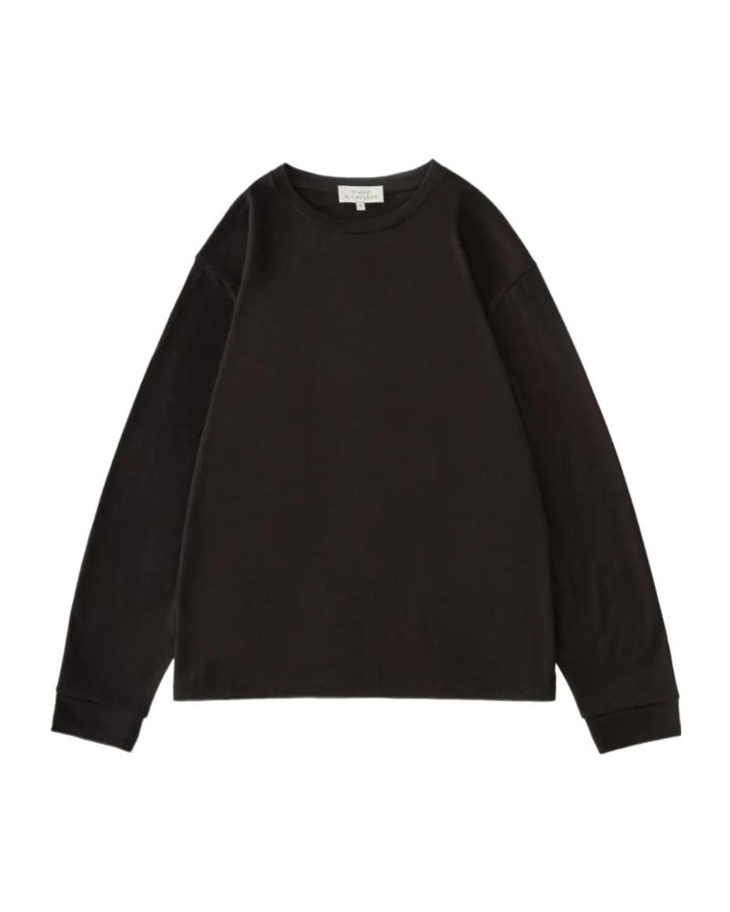 Studio Nicholson Black Long-Sleeved Jersey T-Shirt for men