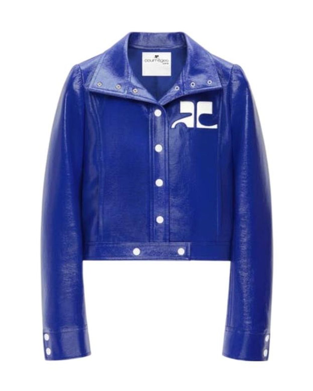 Courreges Blue Reedition Vinyl Jacket