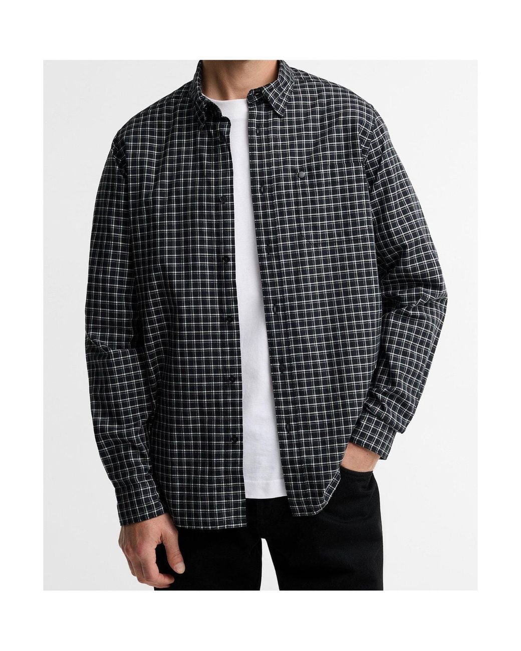 Barbour Gray Check Long Sleeve Shirt for men