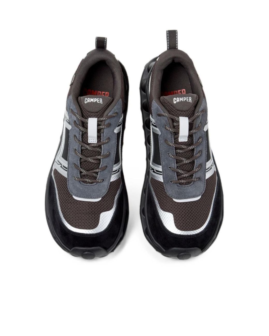 Camper Black Round Toe Lace-Up Sneakers for men