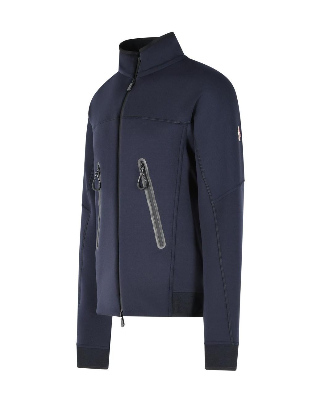 Moncler Blue Logo Zip-Up Sweatshirt for men