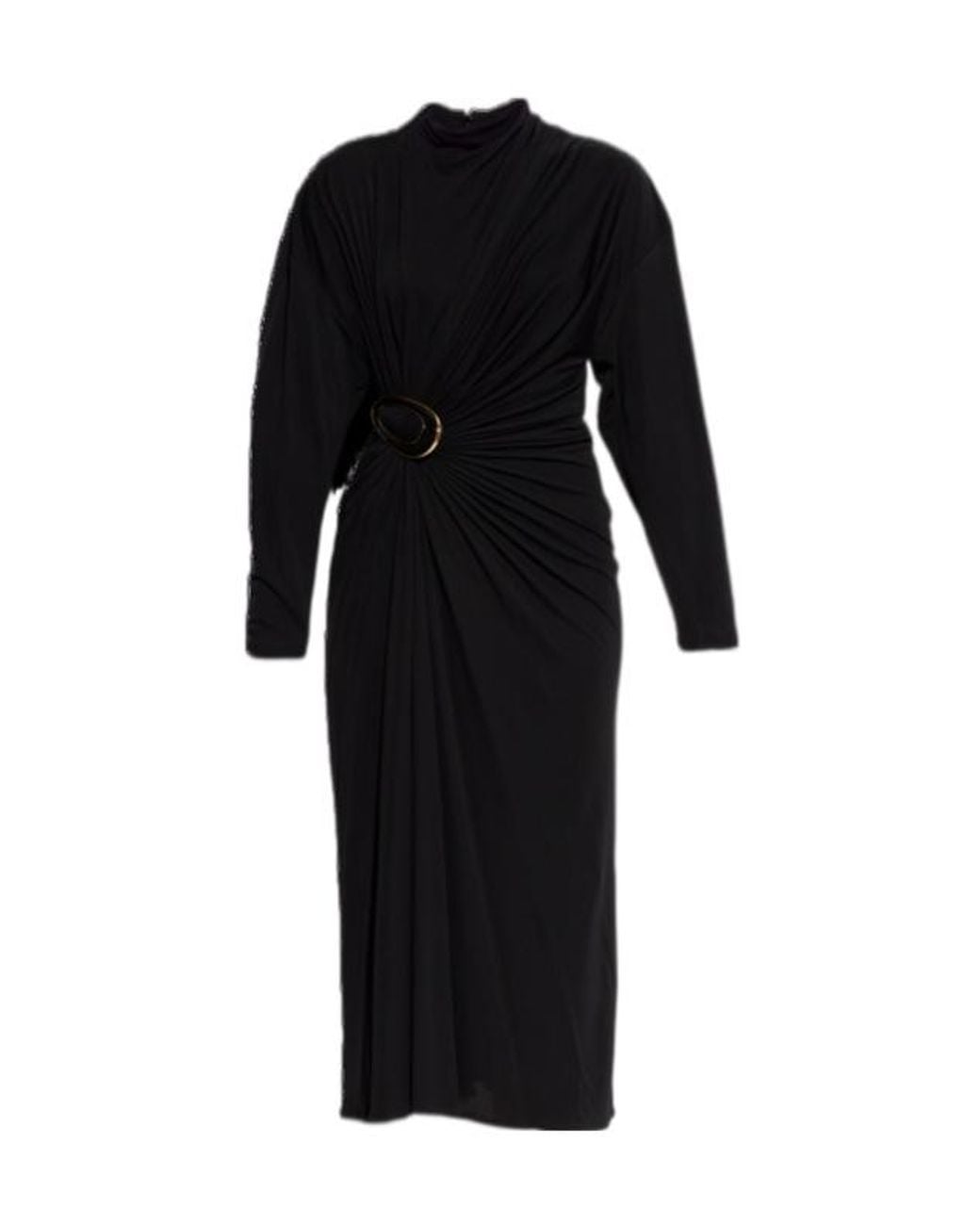 Bottega Veneta Black Crepe Viscose Jersey Dress