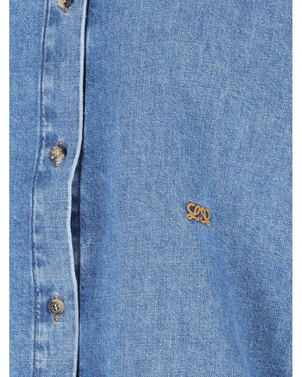 Loewe Blue Relaxed Logo Shirt