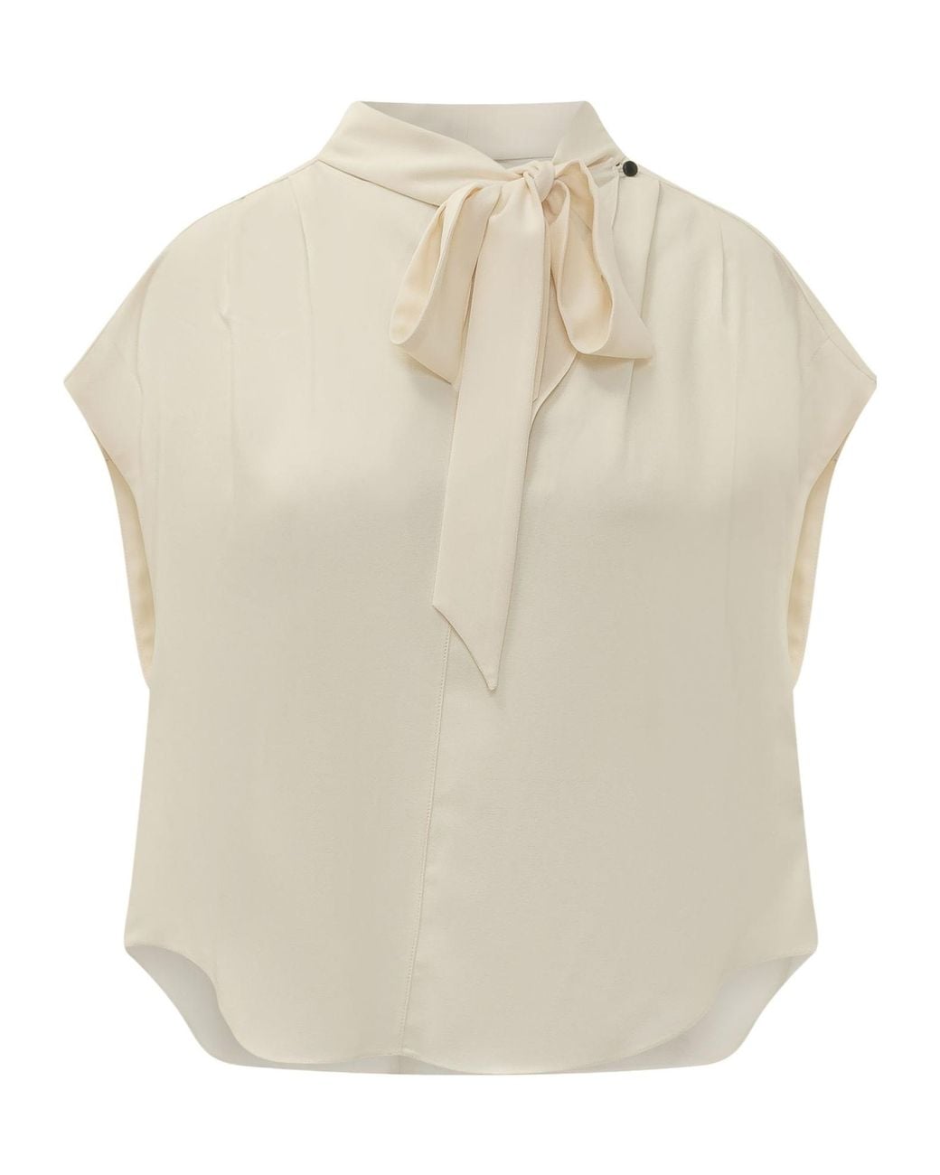 Isabel Marant White Selene Tie-Front Blouse