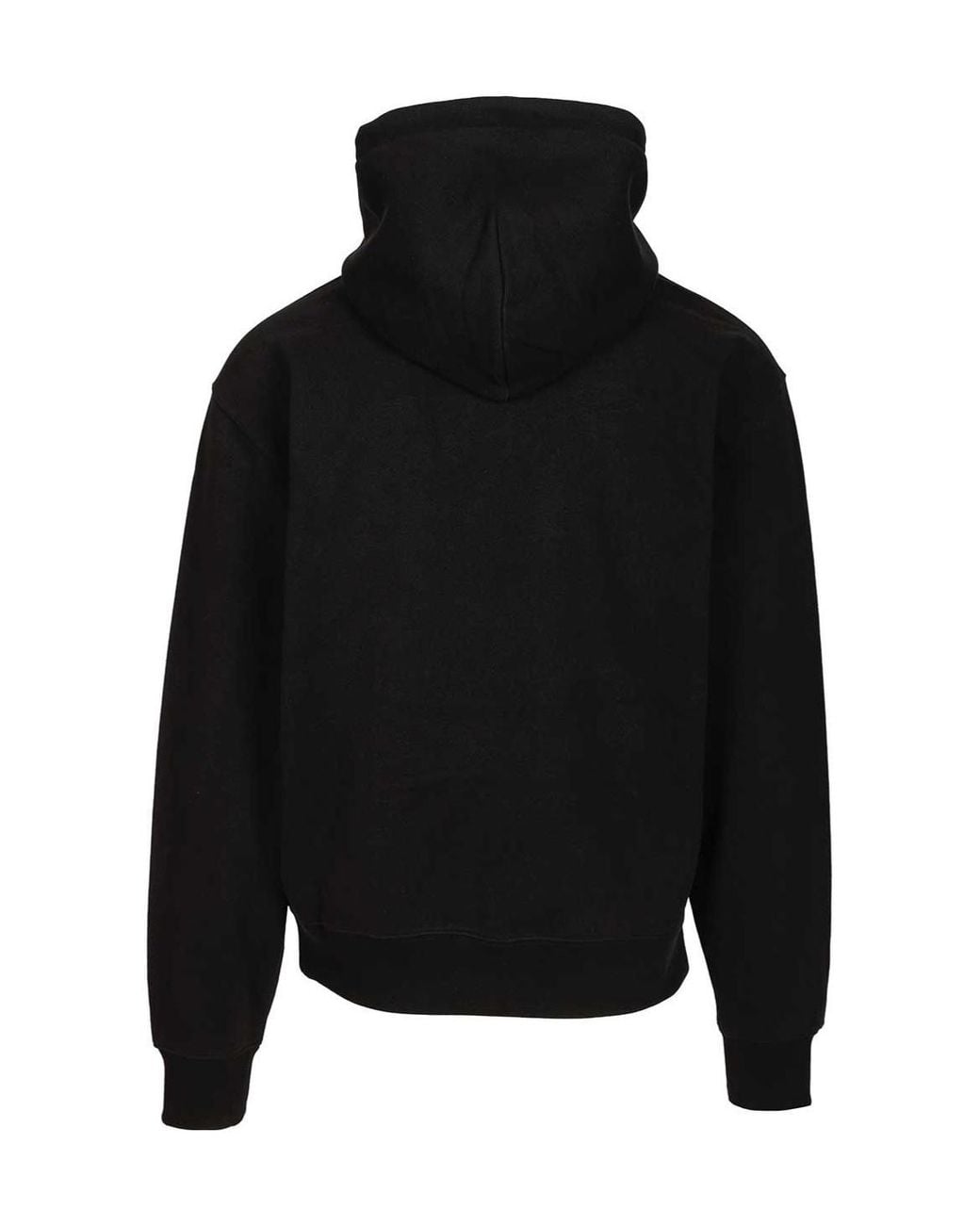 Burberry Black Gothic Logo Drawstring Hoodie for men