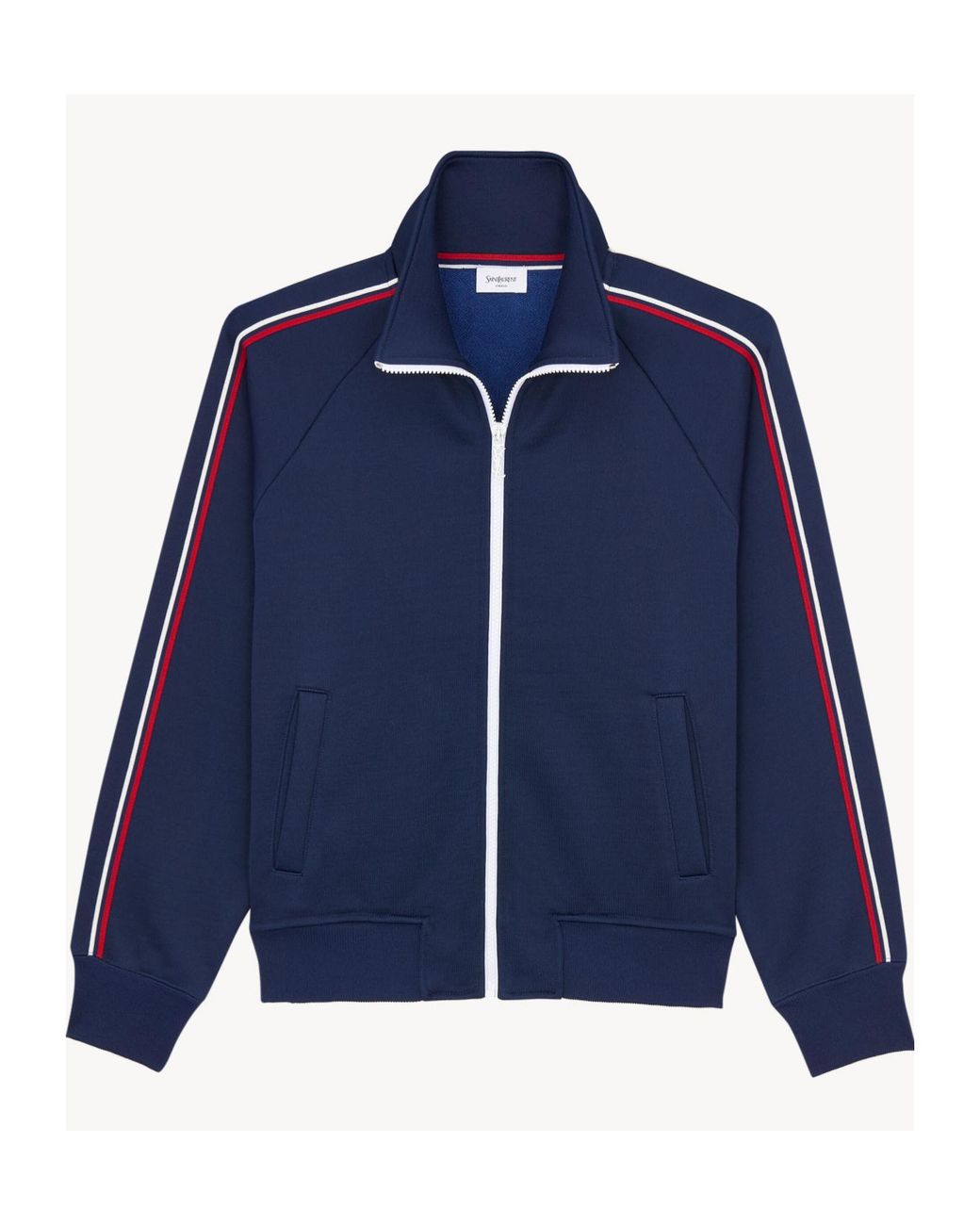 Saint Laurent Blue Zip-Up Track Jacket for men