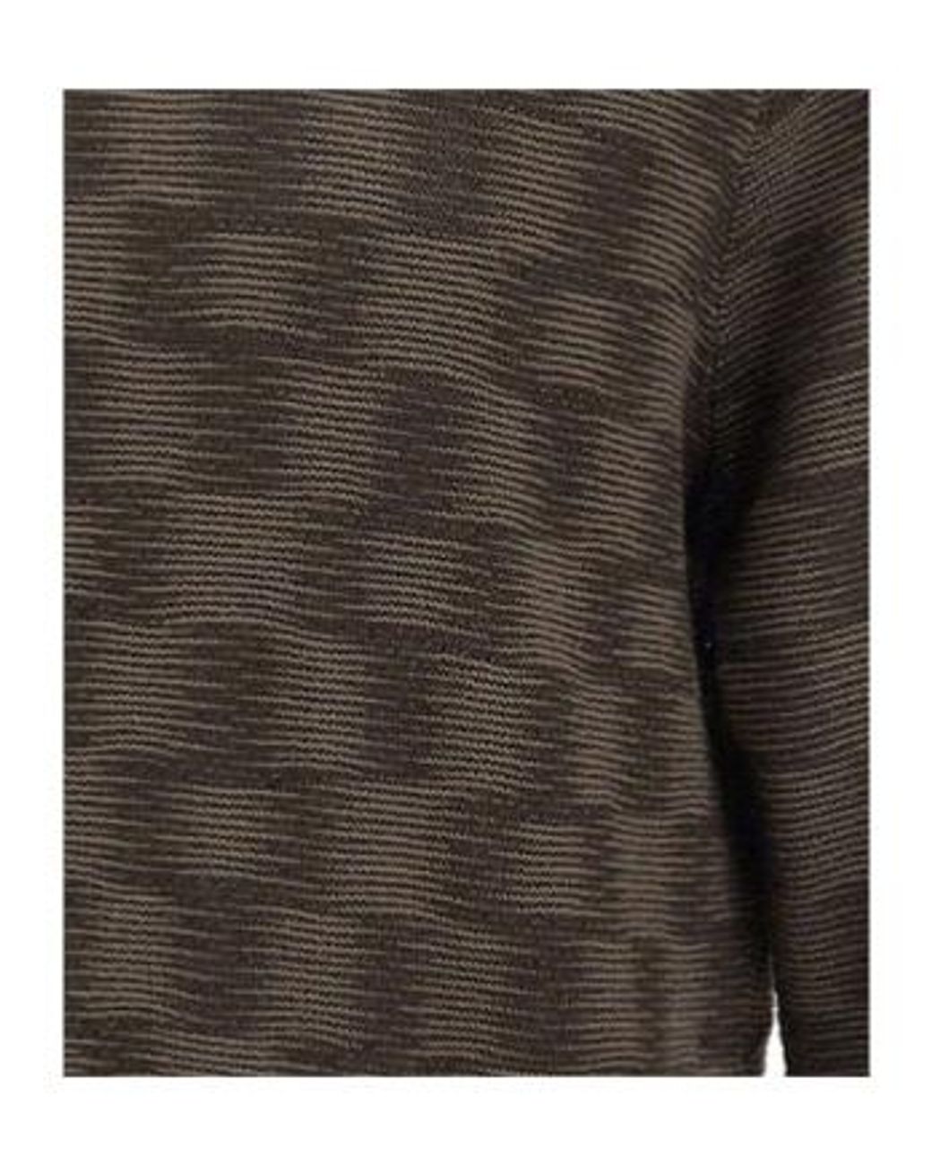 Emporio Armani Gray Pattern-Knit Crewneck Jumper for men