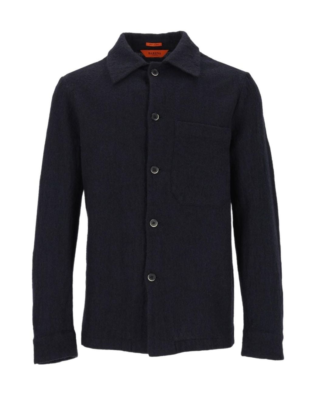 Barena Blue Cedrone Felted Overshirt for men