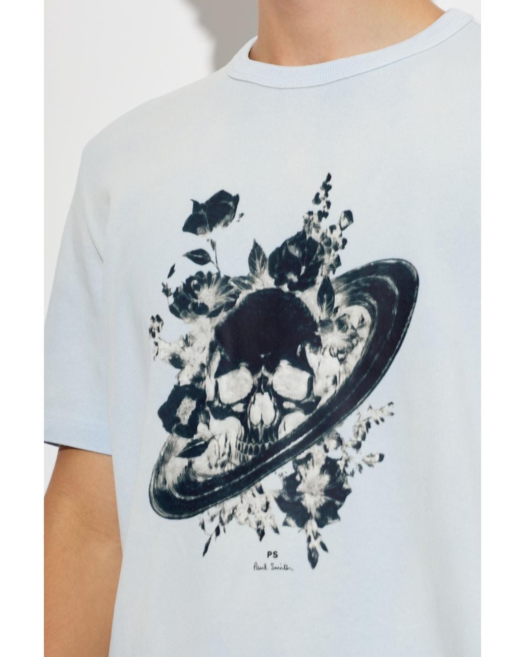 Paul Smith Gray Ps Paul Smith Skull Graphic T-Shirt for men