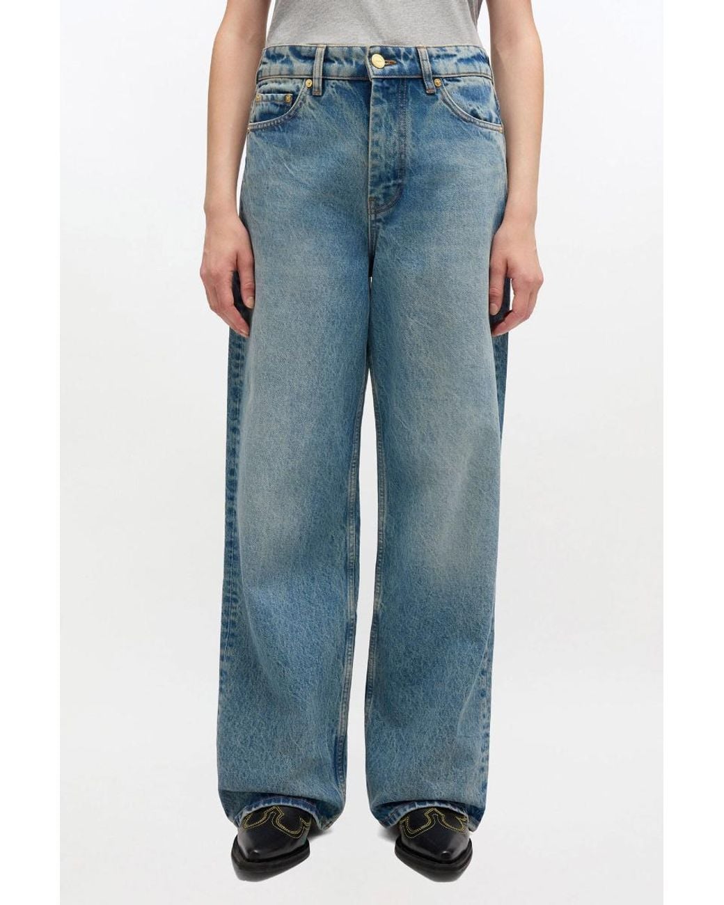 Ganni Blue Izey Tint Rigid Jeans