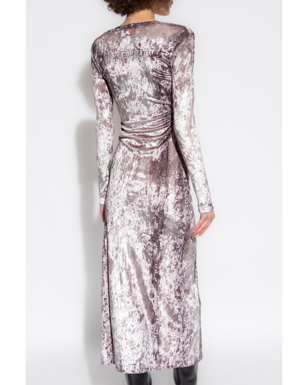 DIESEL Purple D-Martel V-Neck Midi Dress