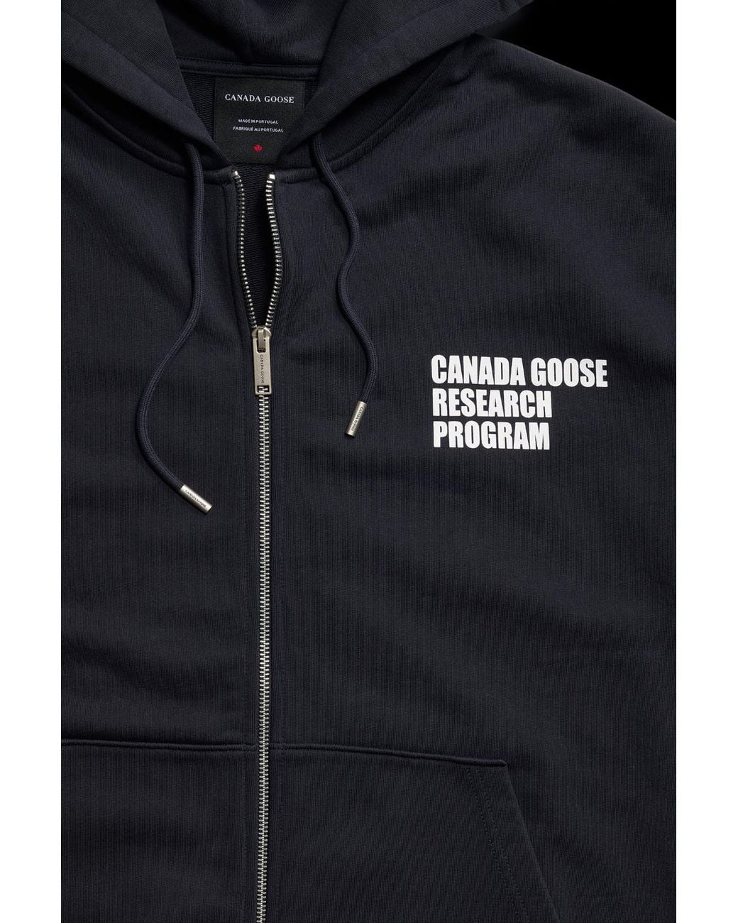 Canada Goose Blue Rove Globe Relaxed Full Zip Hoodie for men
