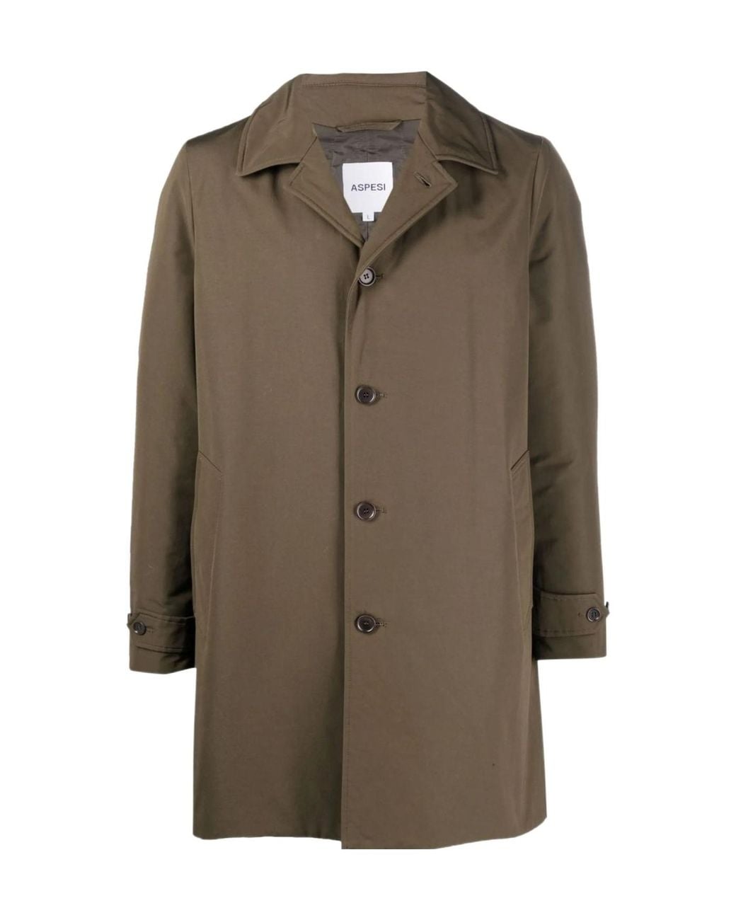 Aspesi Brown Single-Breasted Long-Sleeve Jacket for men