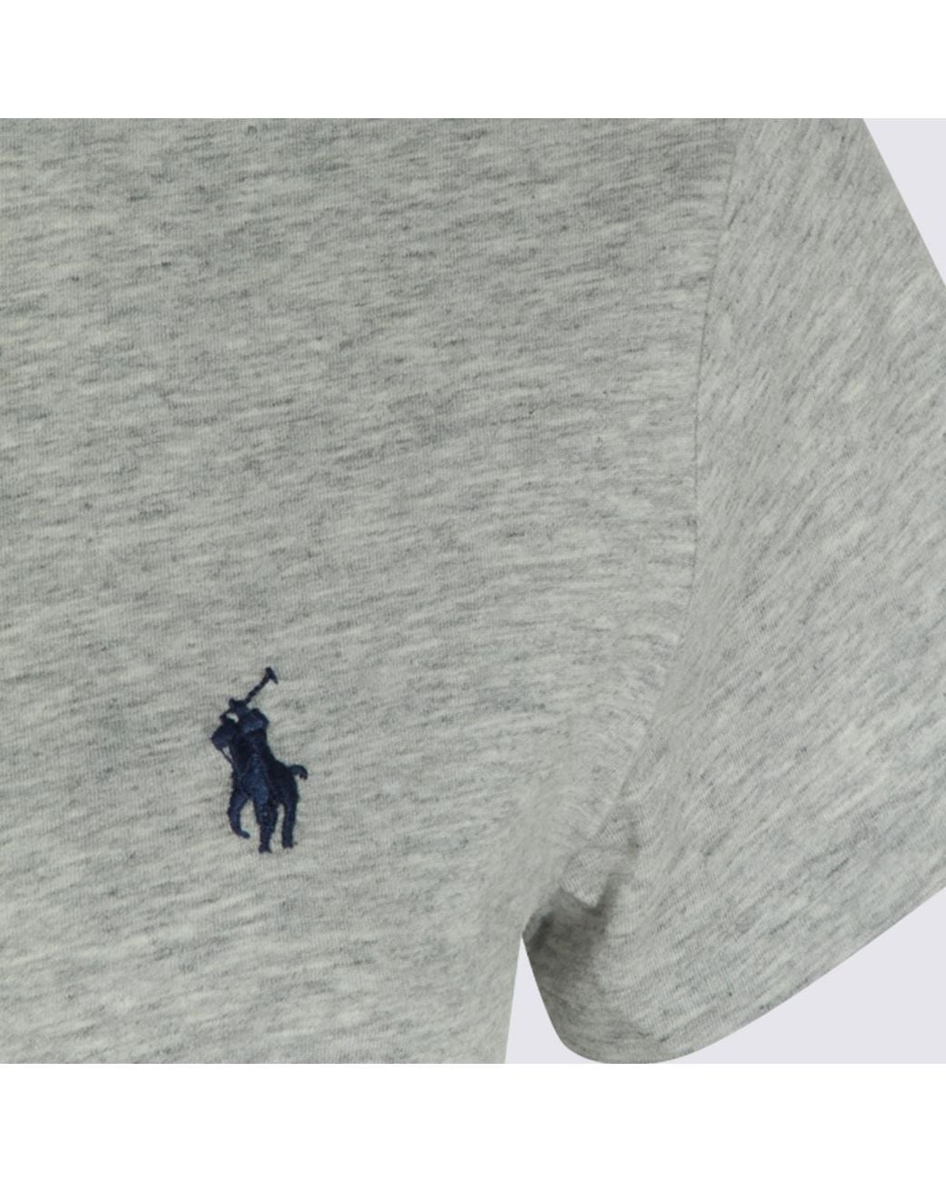 Polo Ralph Lauren Gray Logo Embroidered Crewneck T-Shirt